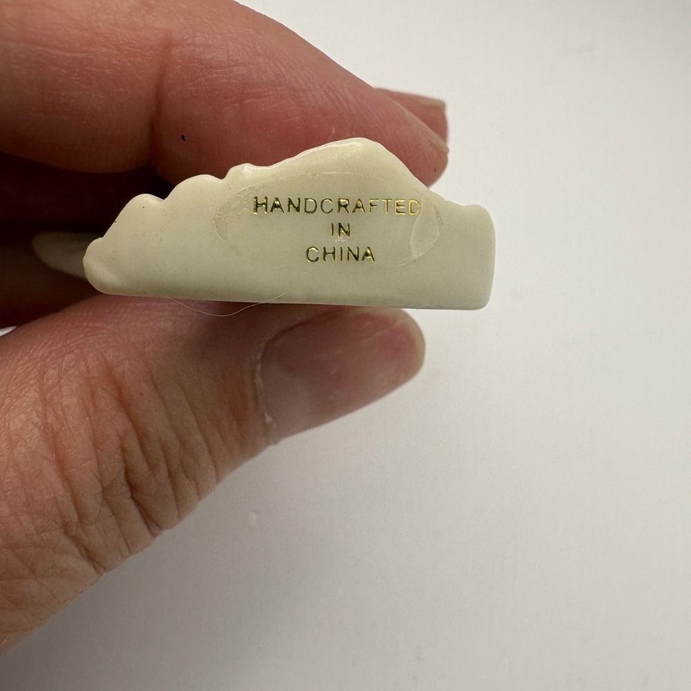 Lenox Ivory China Angel Brooch Pin‎ Gold Star Christmas Holiday Jewelry Vintage - Picture 5 of 6